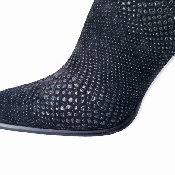 Clotilde Black Textured High Heel Ankle Boots Woman's Size 8.5 - Picture 8 of 9